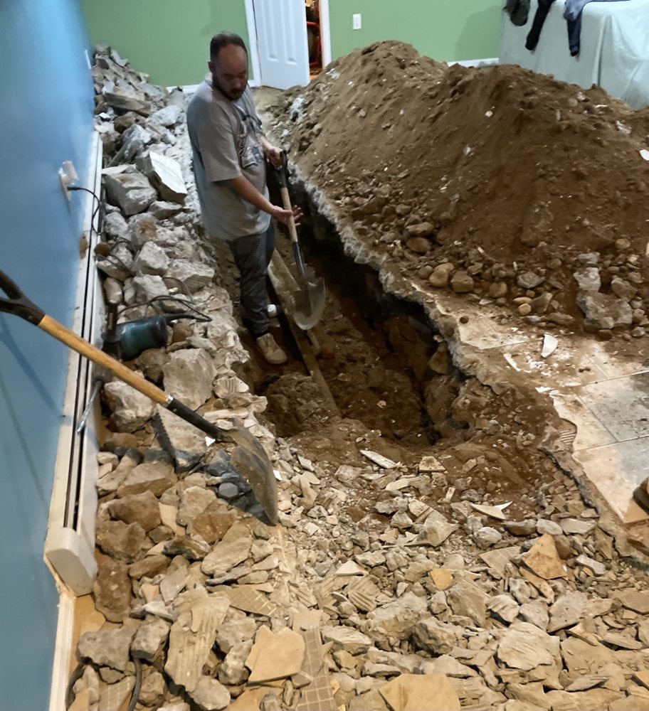 Slide of Down the Line Sewer Drains and Piping