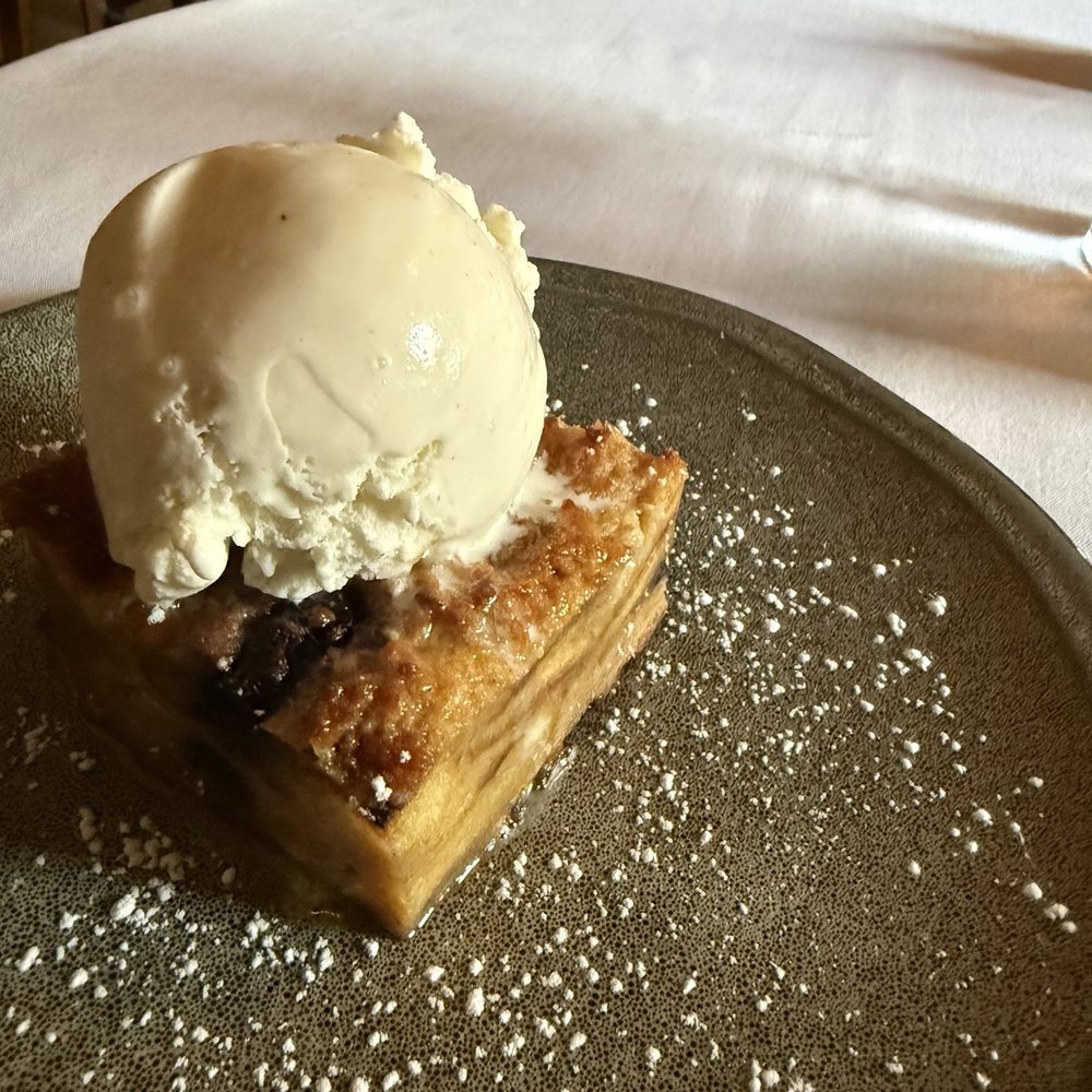 Restaurant Alba - Bread pudding with vanilla ice cream - New American Near Me - Malvern, Pennsylvania Restaurant Alba - Bread pudding with vanilla ice cream - New American Near Me - Malvern, Pennsylvania