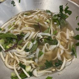 Meatless pho, fresh noodles Meatless pho, fresh noodles