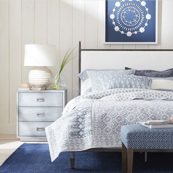 Ethan Allen Home Interiors - Blue and white bedroom - Interior Design Near Me - Redding, California