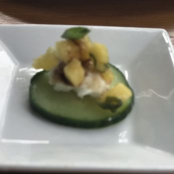 Tommy Bahama Restaurant - Cucumber with goat cheese - Cocktail Bars Near Me - Jupiter, Florida