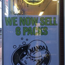 Manoa Beverage - Window ad