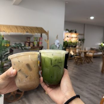 Ligaya Grounds - pandan matcha barako-bama latte - Coffee & Tea Near Me - Metuchen, New Jersey