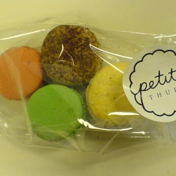 Petite Thuet - Macarons, $1.95 CAD each. Flavours shown: strawberries & cream, tiramisu, pistachio, lemon. - Bakeries Near Me - Toronto, Ontario Petite Thuet - Macarons, $1.95 CAD each. Flavours shown: strawberries & cream, tiramisu, pistachio, lemon. - Bakeries Near Me - Toronto, Ontario