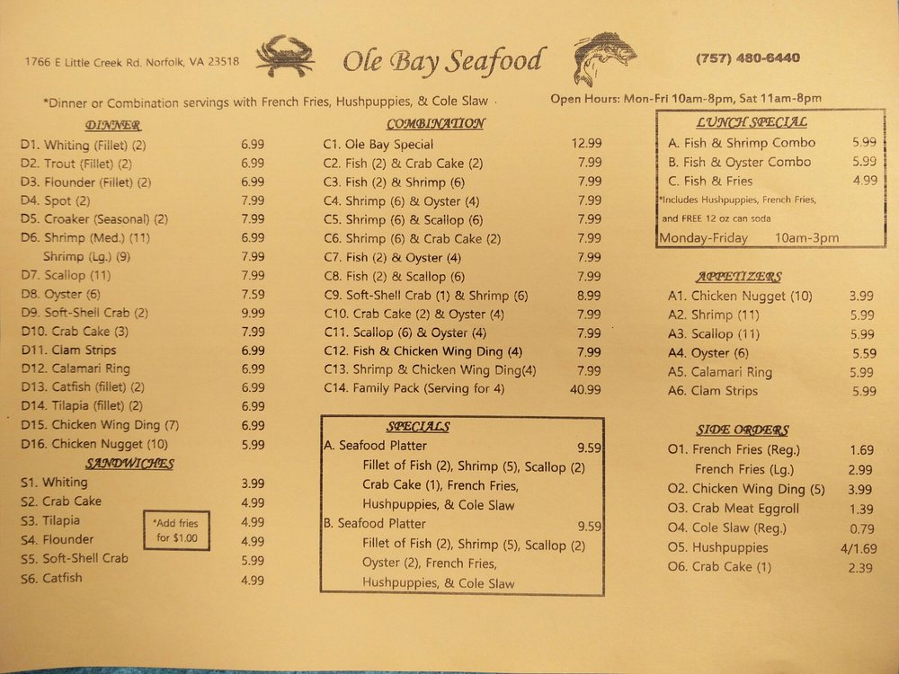 Ole Bay Seafood Logo