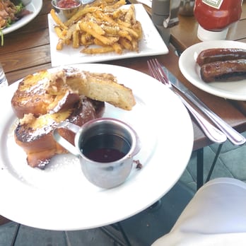 Anthony David's - Coconut French toast, spicy fries and sausage - Breakfast & Brunch Near Me - Hoboken, New Jersey Anthony David's - Coconut French toast, spicy fries and sausage - Breakfast & Brunch Near Me - Hoboken, New Jersey