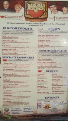 Menu photo 8 Christy Mae's Restaurant Albuquerque, NM