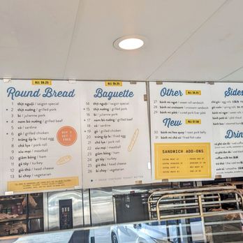 Banh Mi Saigon 168 - the menu of the restaurant - Sandwiches Near Me - Westminster, California