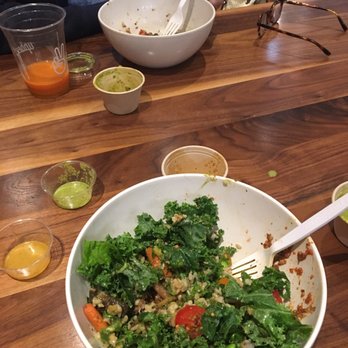 Upbeet - I was allowed to try their dressings before choosing. Then I ate half my salad before taking a picture - Salad Near Me - Atlanta, Georgia Upbeet - I was allowed to try their dressings before choosing. Then I ate half my salad before taking a picture - Salad Near Me - Atlanta, Georgia