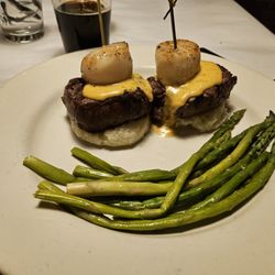 The Butchery- Steaks, Chops & Seafood - Land & Sea Scallops w/ asparagus