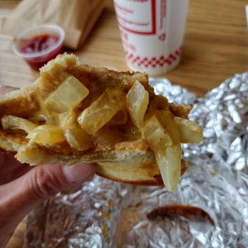 Five Guys - Grilled onions, so goooood! - Burgers Near Me - Coeur D'alene, Idaho