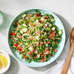 Mandi Xpress - Fresh and vibrant tabbouleh made with bulgur, parsley, tomatoes, cucumbers, and a zesty lemon dressing--light, healthy, and full of flavor.