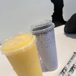 Mini Cream Puffs Oreo Milk Tea and mango smoothie