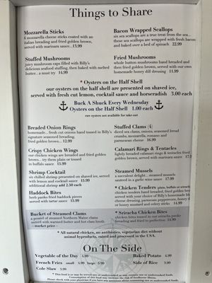 Menu photo 3 Billy's Chowder House Wells, ME