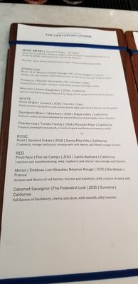 Menu photo 5 The Centurion Lounge Hong Kong, HK Menu photo 5 The Centurion Lounge Hong Kong, HK