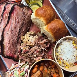 Pick two meats, beans, street corn, slaw