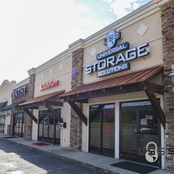 Universal Storage Solutions - A view of the front door and signage at our main office in Elizabethton