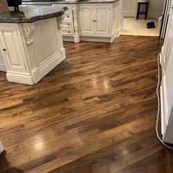 Ada Hardwood Flooring - Walnut floor with custom stain color and satin finish