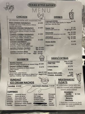 Menu photo 1 Texas Style Eatery Lincoln, AL Menu photo 1 Texas Style Eatery Lincoln, AL