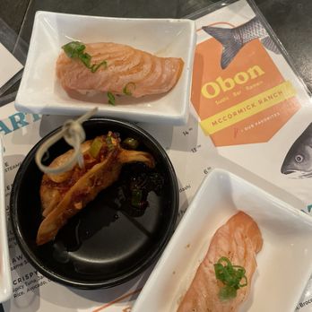 OBON Sushi Bar Ramen - Salmon Sashimia and Gyoza - Sushi Bars Near Me - Scottsdale, Arizona OBON Sushi Bar Ramen - Salmon Sashimia and Gyoza - Sushi Bars Near Me - Scottsdale, Arizona