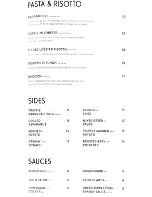 Menu photo 4 The H Orlando Orlando, FL Menu photo 4 The H Orlando Orlando, FL