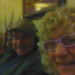 Henry D Espinosa, DDS - Leslie Siegel & husband Lewis Hauser waiting in Dr. Espinosa's plush waiting room!