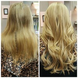 lilybelle locks - Combination of beaded weave hair extensions and a jon renau human hair clip on topper. They are great for thinning hair or double crowns .