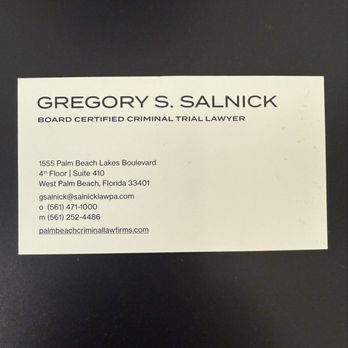 Salnick Law, P.A - Business card information - Criminal Defense Law Near Me - West Palm Beach, Florida Salnick Law, P.A - Business card information - Criminal Defense Law Near Me - West Palm Beach, Florida