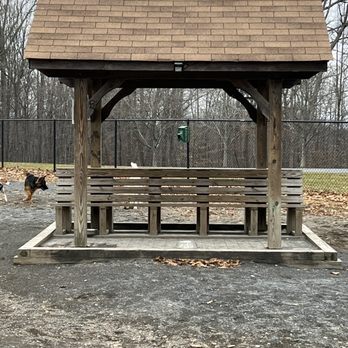 Black Hill Regional Park - Bench inside doggy play area - Parks Near Me - Boyds, Maryland