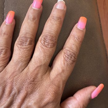 Martian Manis  - More broken nails lifted from Gel not being removed properly. - Nail Technicians Near Me - Garden Grove, California