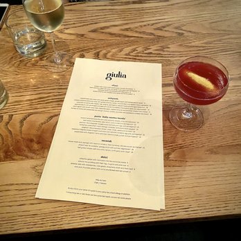 Giulia - il menu - Italian Near Me - Cambridge, Massachusetts