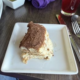 Tiramisu was delicious but not very pretty (get about half size of what they serve at Pesto's Italian Kitchen in Chandler) Tiramisu was delicious but not very pretty (get about half size of what they serve at Pesto's Italian Kitchen in Chandler)