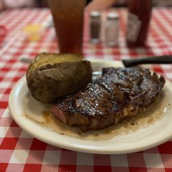 Old Hickory Steak House - Ribeye with baked potatoe