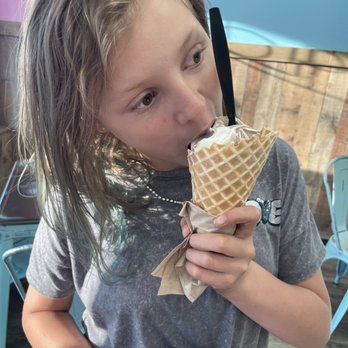 Flavors Ice Cream - Kid lovin the ice cream cone - Ice Cream & Frozen Yogurt Near Me - Myrtle Beach, South Carolina