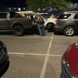 Customers eating outside because they couldn't finish eating!! Customers eating outside because they couldn't finish eating!!