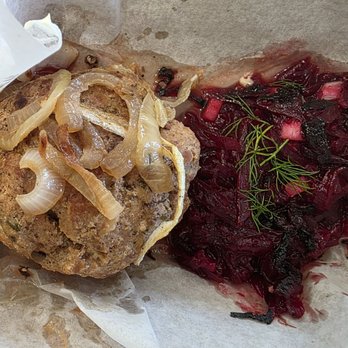 Little Polska - Meat cake with warm beet salad - Delis Near Me - Old Saybrook, Connecticut Little Polska - Meat cake with warm beet salad - Delis Near Me - Old Saybrook, Connecticut