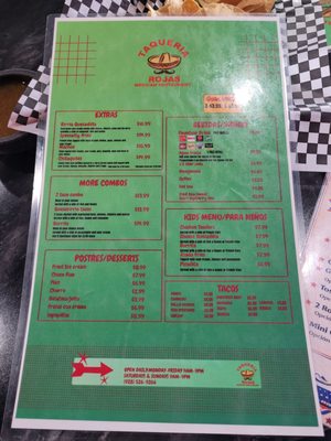 Menu photo 3 Taqueria Rojas Flagstaff, AZ