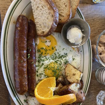 La Note - les oeufs maison with sausage - French Near Me - Berkeley, California