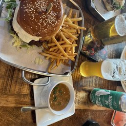 Zombie burger and fries with gravy. The blackberry was breakout fantastic!