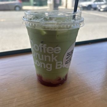 CoffeeDrunk - pb&j matcha (hall pass) from the collab with bar becky SO GOOD! 2nd time here this week - Coffee & Tea Near Me - Long Beach, California