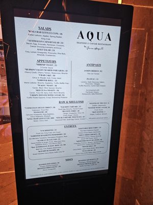 Menu photo 3 Aqua Las Vegas, NV