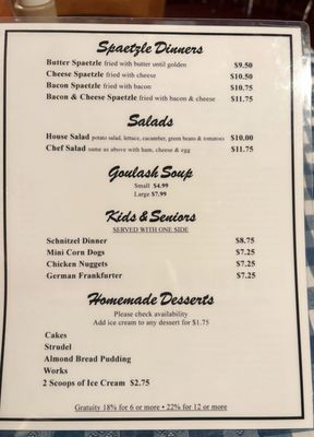Menu photo 2 Mutti's German Restaurant Lawton, OK Menu photo 2 Mutti's German Restaurant Lawton, OK