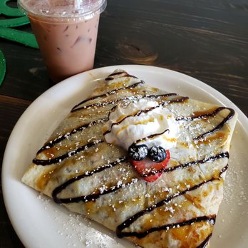 Chit Chat Cafe - Strawberry, blueberry, Nutella and custard crepe. - Coffee & Tea Near Me - Manteca, California