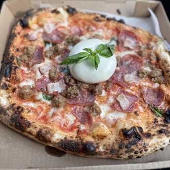 Italia Pasta e Pizza - Carnivoria with burrata - Pizza Near Me - Covina, California Italia Pasta e Pizza - Carnivoria with burrata - Pizza Near Me - Covina, California