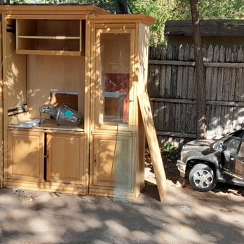 T N T Junk Removal - a wooden cabinet and a motorcycle - Junk Removal & Hauling Near Me - Dallas, Texas T N T Junk Removal - a wooden cabinet and a motorcycle - Junk Removal & Hauling Near Me - Dallas, Texas