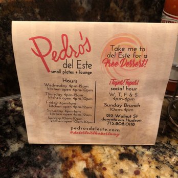 San Pedro Cafe - Happy Hour and Sunday Brunch - Seafood Near Me - Hudson, Wisconsin