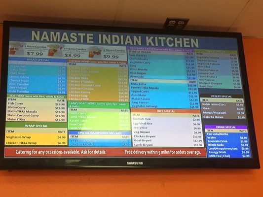 Menu photo 4 Namaste Indian Kitchen Riverside, CA