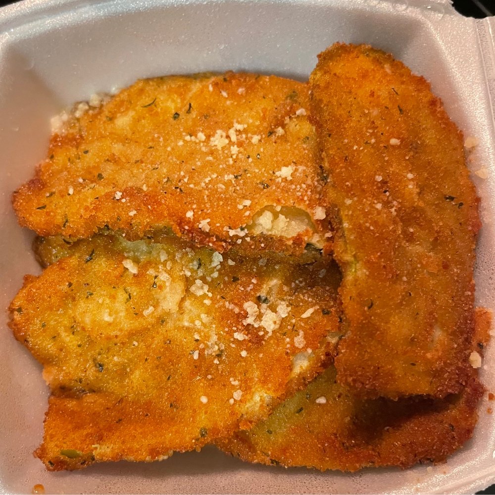 Crazy Greek - Fried zucchini, came with a side of marinara - Greek Near Me - Midlothian, Virginia Crazy Greek - Fried zucchini, came with a side of marinara - Greek Near Me - Midlothian, Virginia