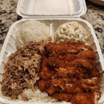Hawaiian Style Grill - Mix plate with Kalua pig and chicken katsu - Hawaiian Near Me - Vancouver, Washington Hawaiian Style Grill - Mix plate with Kalua pig and chicken katsu - Hawaiian Near Me - Vancouver, Washington