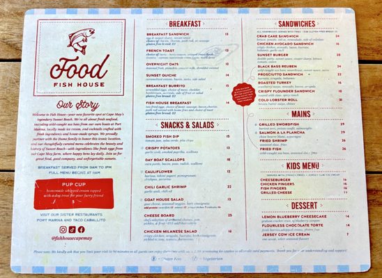 Menu photo 1 Fish House Cape May, NJ Menu photo 1 Fish House Cape May, NJ